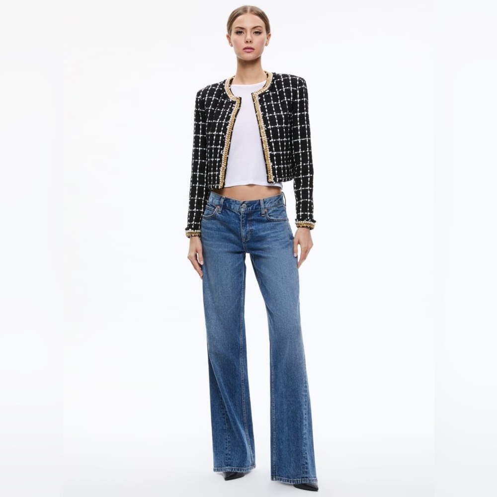 SABINA CHAIN TRIM TWEED JACKET